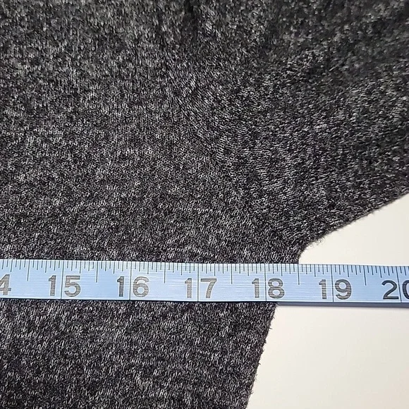 Anthropologie Saturday Sunday Gray Faux Wrap Knit Sweater Dress M Long Sleeve - Picture 10 of 13